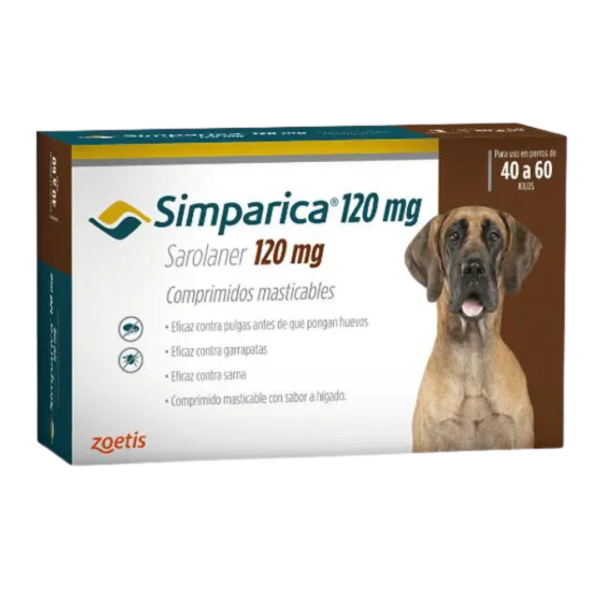 Simparic 1 Comprimido 120 Mg 40 A 60 Kg